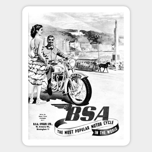 Vintage BSA advert Magnet by Random Railways